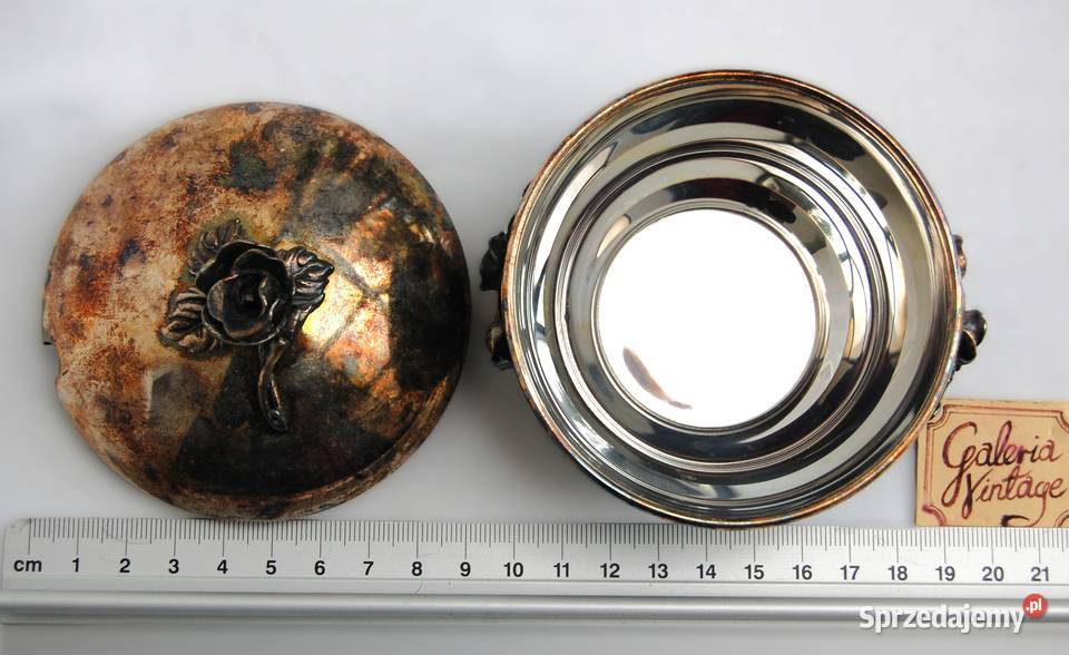 Nowa posrebrzana cukiernica platerowana srebrem Cukiernice Lublin