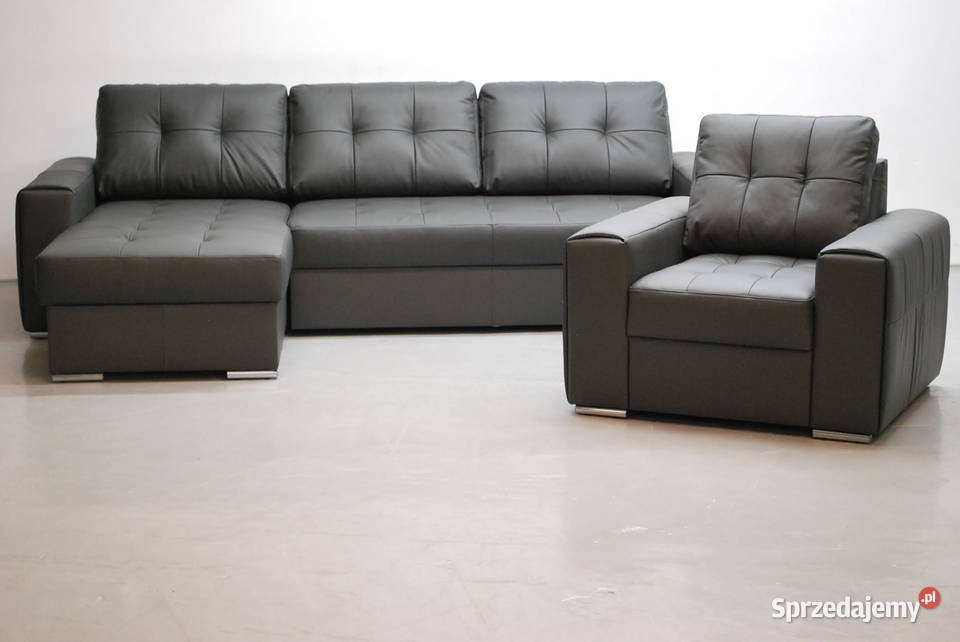 SKÓRA NATURALNa NAROŻNIK Z FSPANIAfotel 9117 skóra