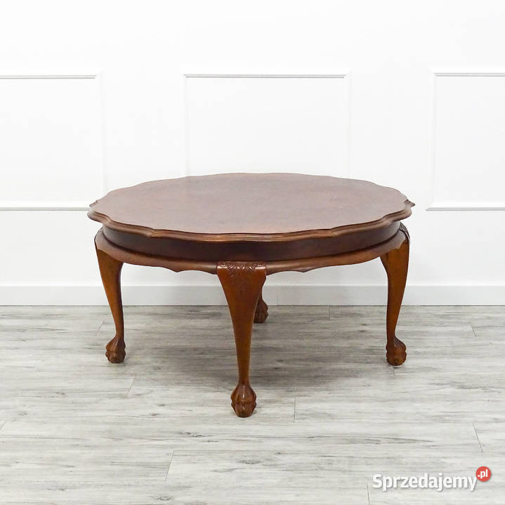 Stylowa ŁAWA angielska Chippendale Okrągła Ława Kalisz