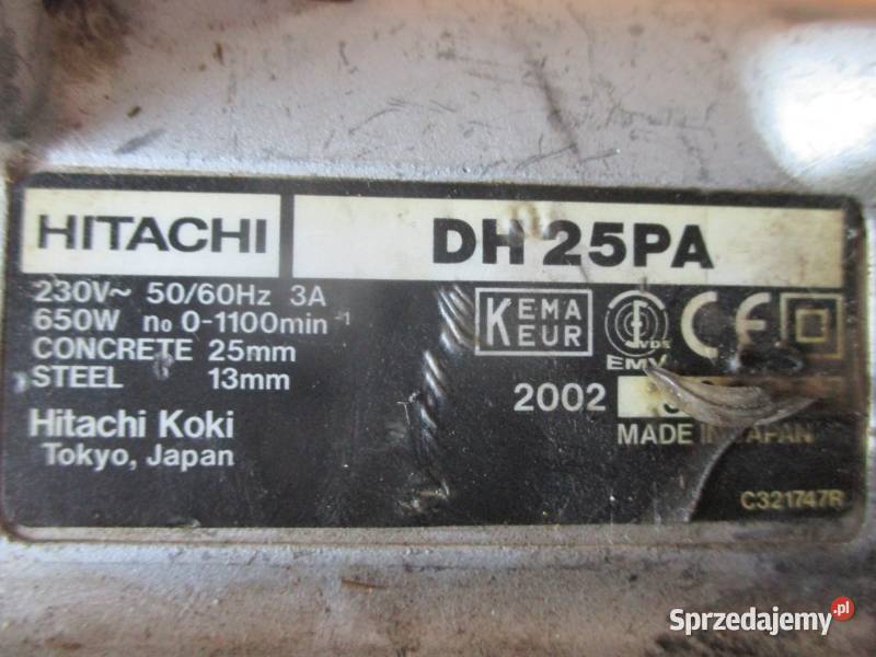 Młot udarowoobrotowy młotowiertarka Hitachi Wiertarki i wkrętarki Pleszew sprzedam