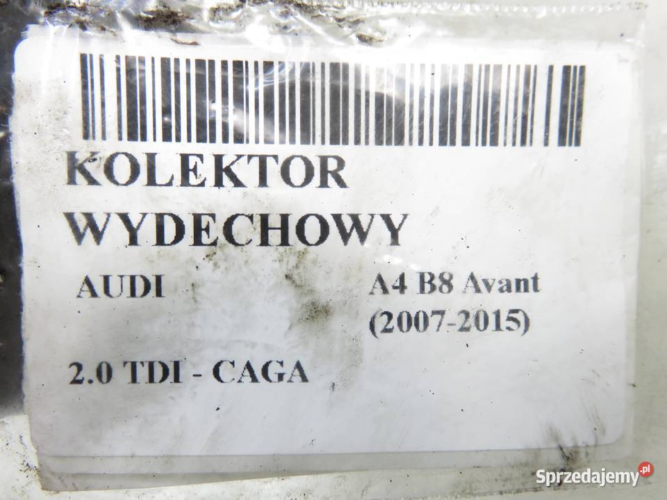 KOLEKTOR WYDECHOWY AUDI A4 B8 20 TDI 03L253033 małopolskie