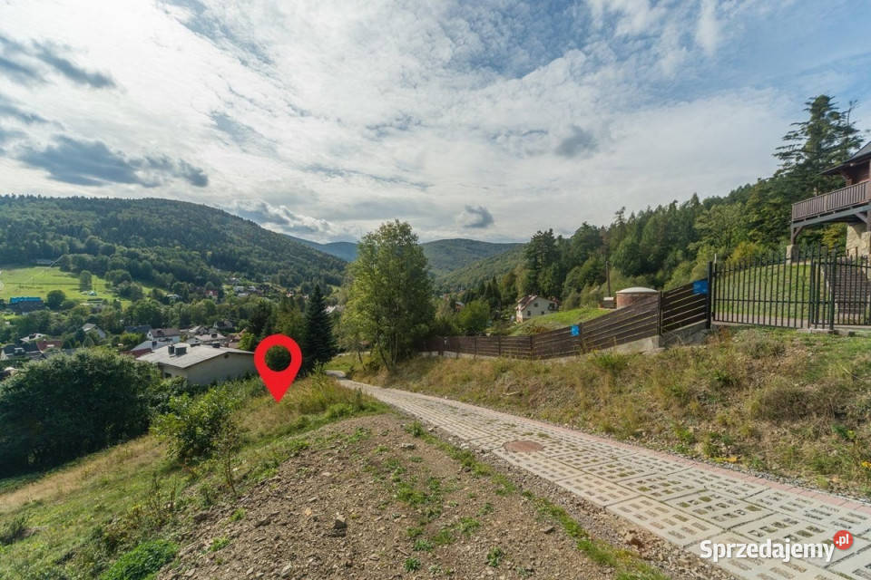 Widokowa działka budowlana 1127 m Bystra Śląska Sprzedaż