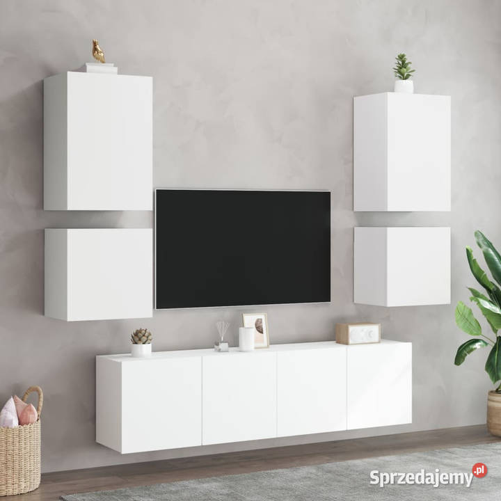 Ścienna szafka TV biała 405x30x40 WM836896
