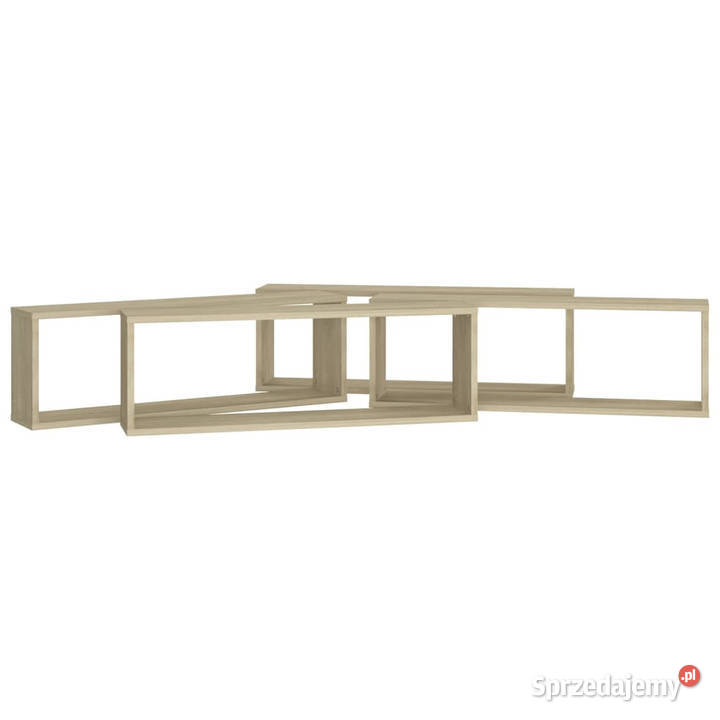 Półki ścienne kostki 4 dąb sonoma 80x15x265 Warszawa