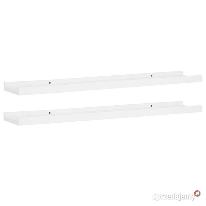 Półki ścienne na zdjęcia 2 białe 80x9x3 MDF Warszawa