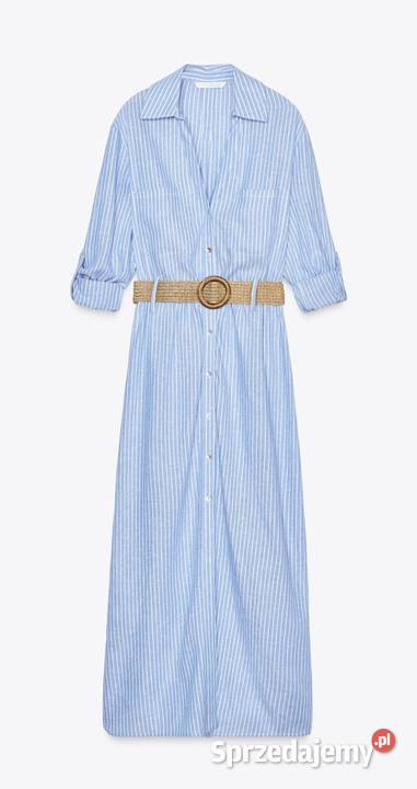 Sukienka długa maxi Zara M L len wiskoza nowa Warszawa sprzedam