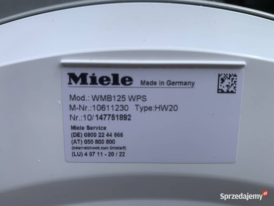 Na zdjęciach widać model Miele W1 Performance Pralki i suszarki Kalety