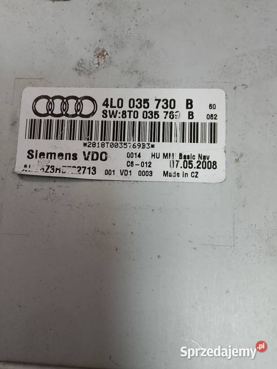 Audi A4 B8 moduł czytnik nawigacji 4L0035730B Nieborowice