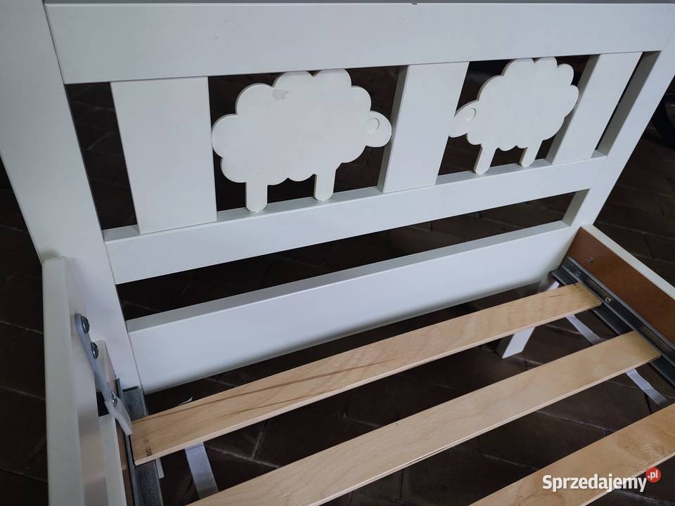 Łóżko dziecięce białe Ikea Kritter 70 x 160 dno Dąbrowa Górnicza