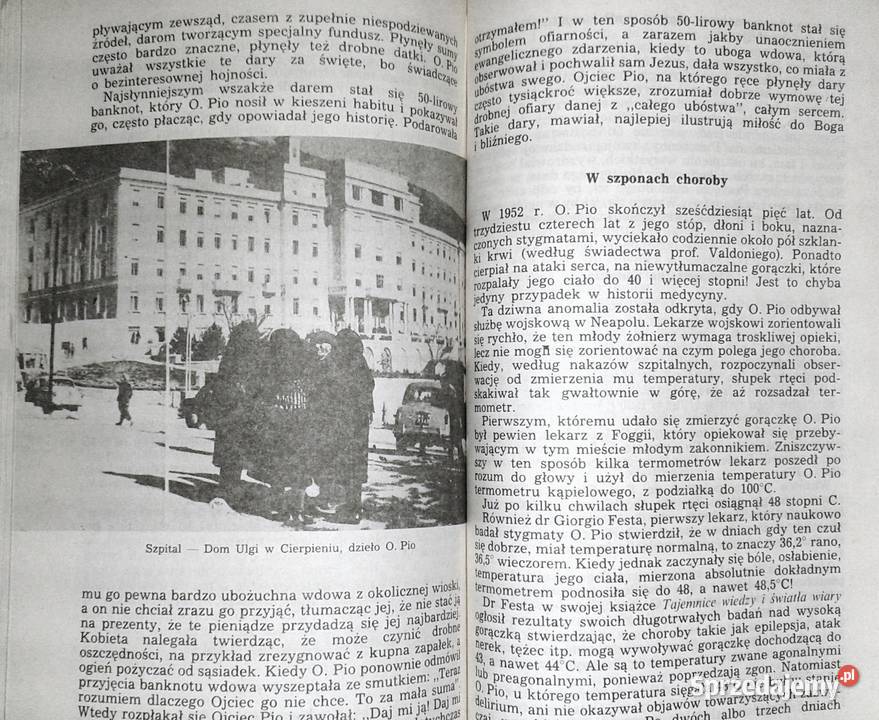 Ojciec Pio Osobowość i posługa w relacjach Rok wydania 1986 lubelskie Chełm sprzedam
