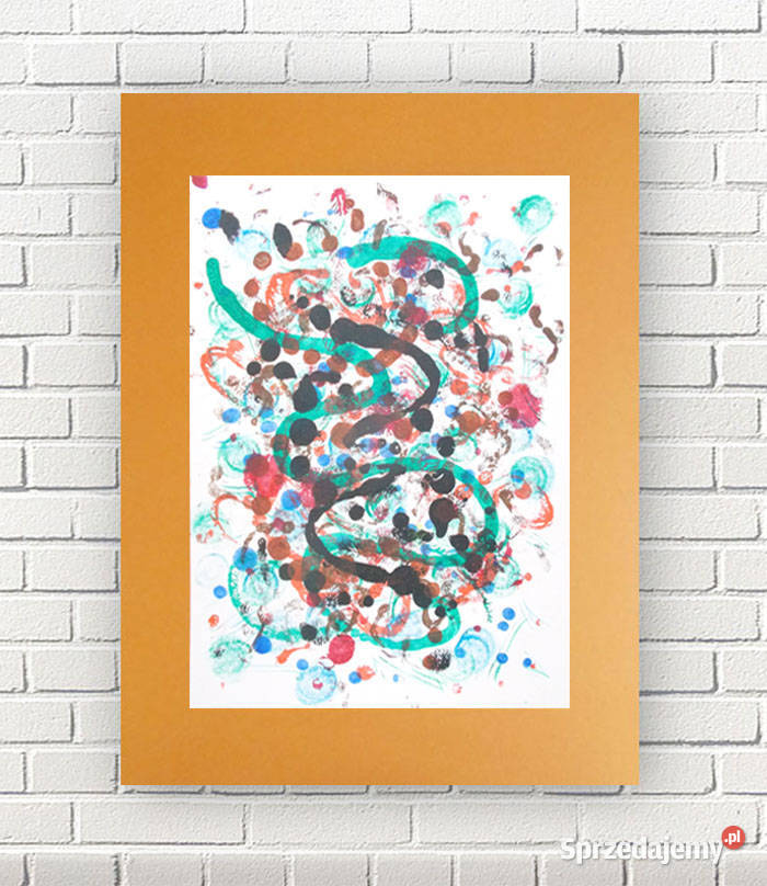 abstrakcyjna grafika na ścianę dekoracja