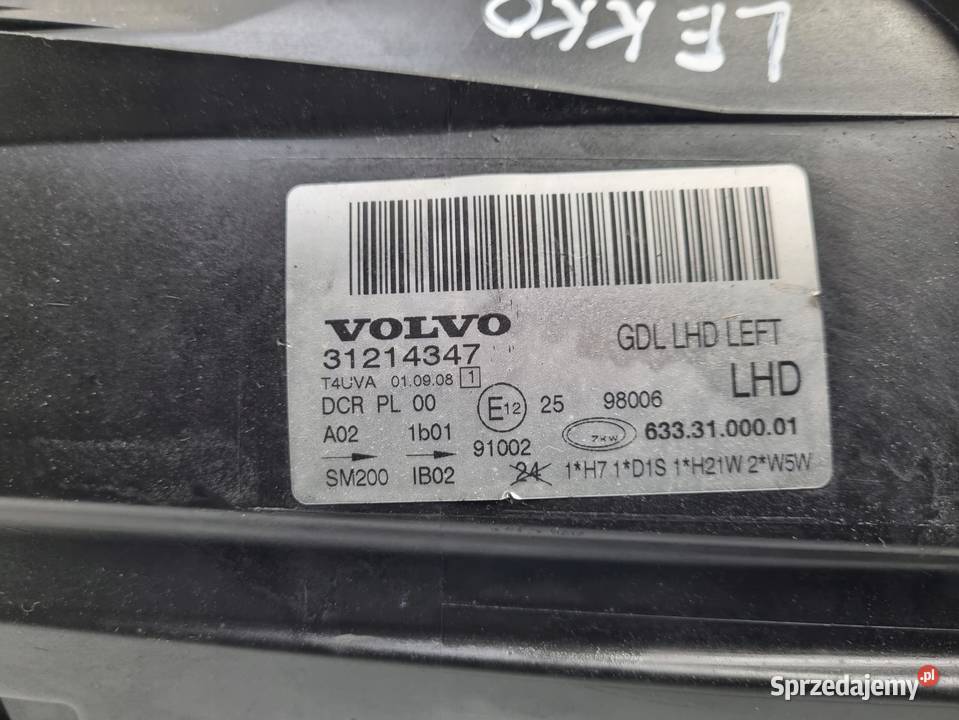 LAMPA LEWA Volvo S80 II V70 III XC70 PRZEDNIA Chełm