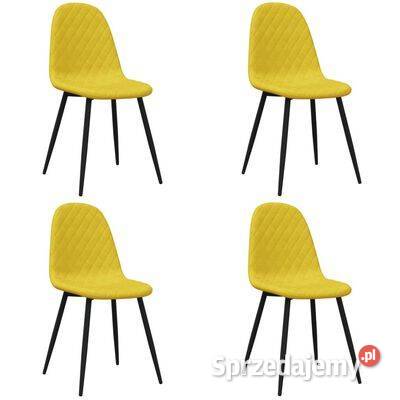 vidaXL Krzesła stołowe 4 musztardowe Warszawa