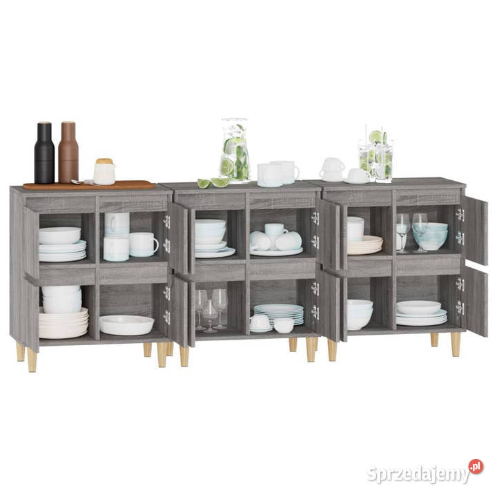 Komody 3 szary dąb sonoma 60x35x70 WM3185773 Warszawa