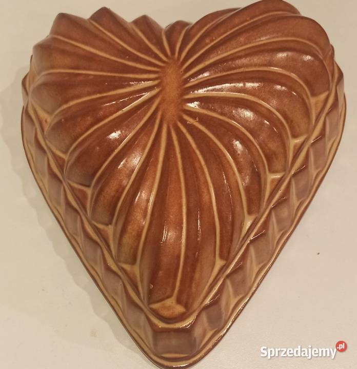 Foremka ceramiczna serce brązowy Wyposażenie wnętrz Cieszyn