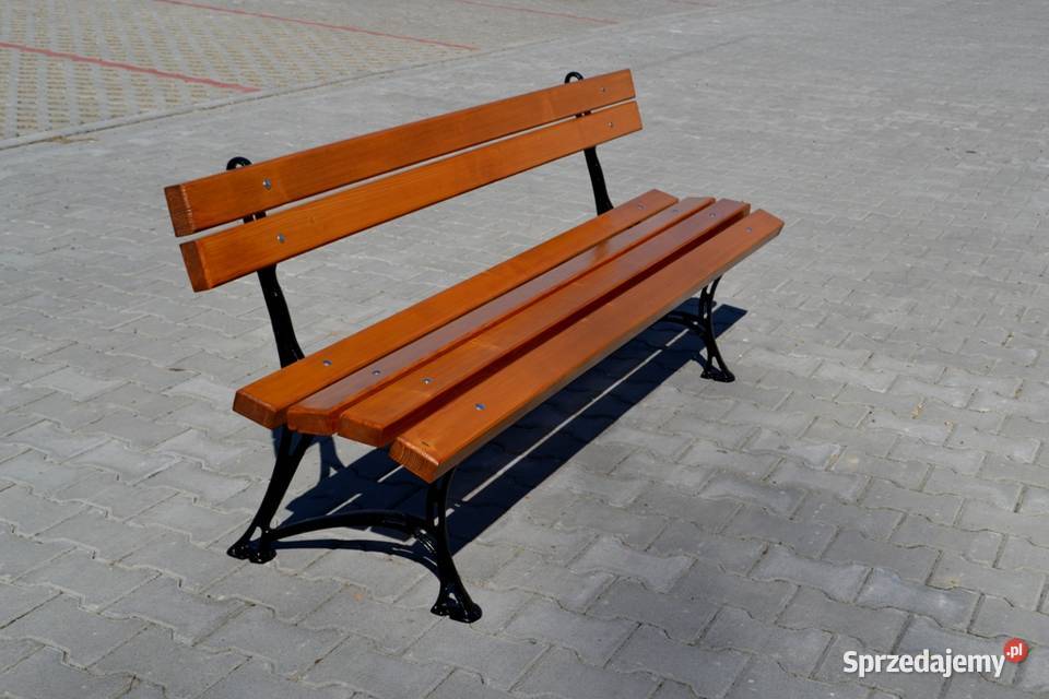 Ławka królewska ogrodowa miejska parkowa żeliwo Jasło