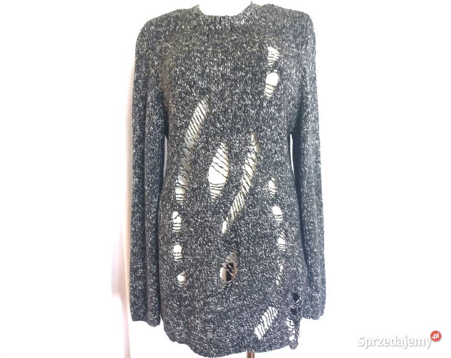 Sweter Z ROZDARCIAMI Damski czarny r 40 Bershka Białystok sprzedam