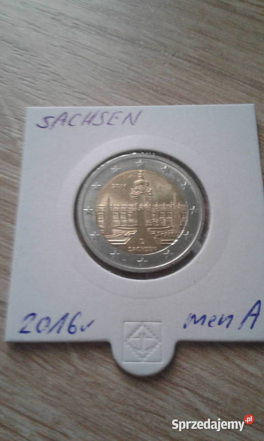 2 Euro NiemcySaksonia2016 rmenAUNC Konin