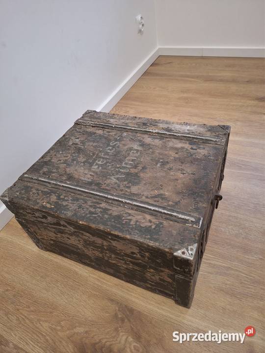 Stara niemiecka oryginalna skrzynia wojskowa lubuskie Cybinka sprzedam