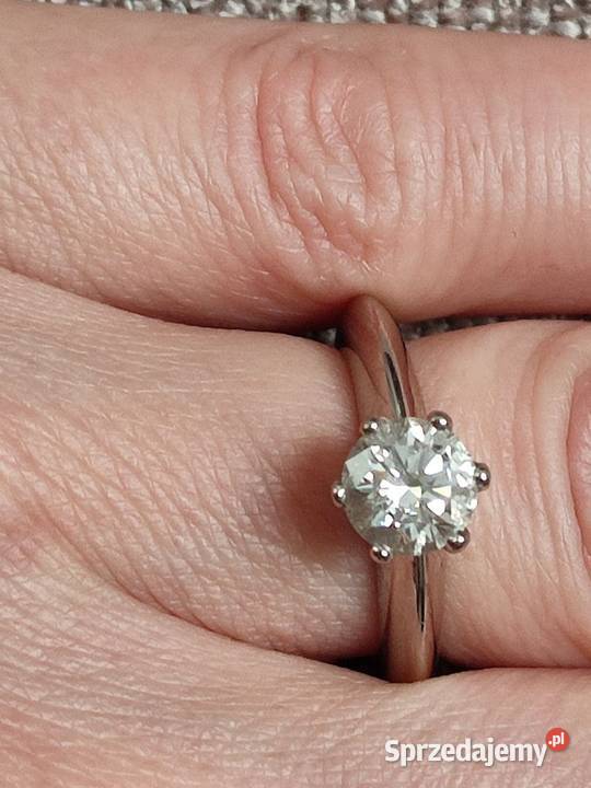 Pierścionek zaręczynowy bzłoto 750125ct GIA Gdańsk