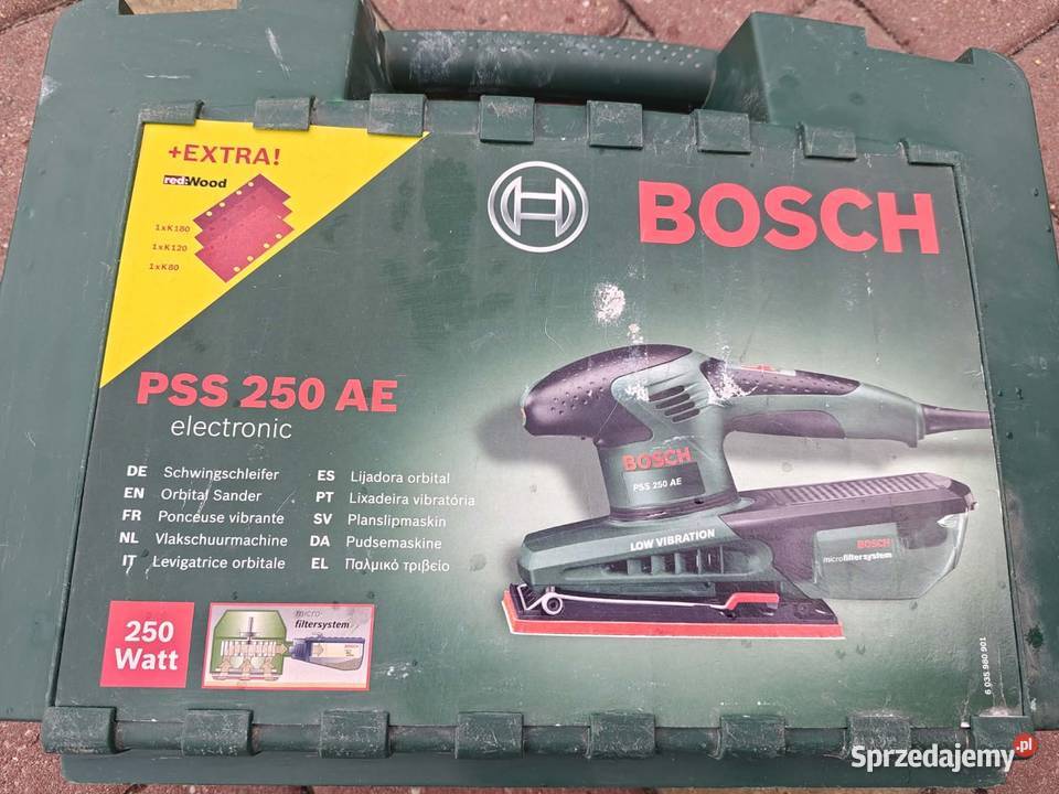 szlifierka oscylacyjna Bosch PSS 250 AE o mocy Szlifierki oscylacyjne