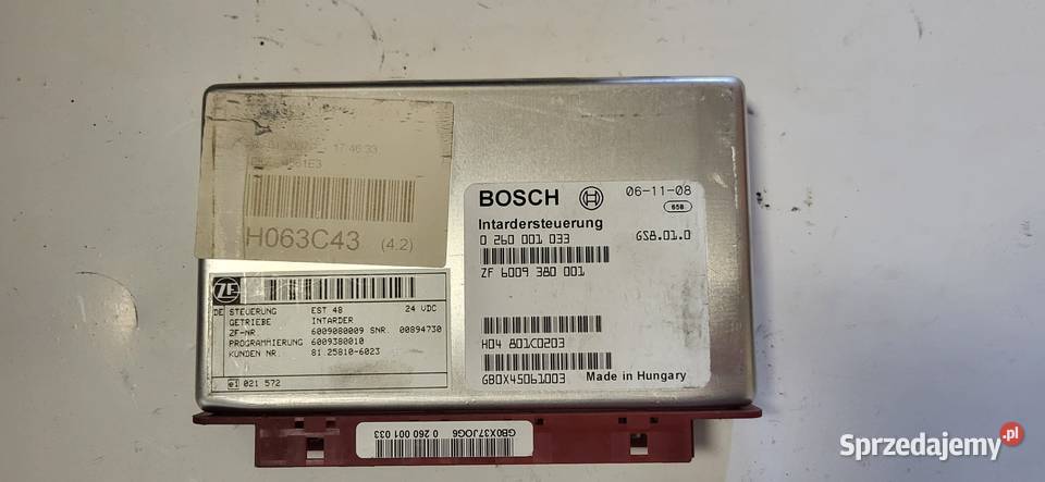 STEROWNIK INTARDER MAN 0260001033 ZF 6009380001 Części samochodowe pomorskie Mojusz