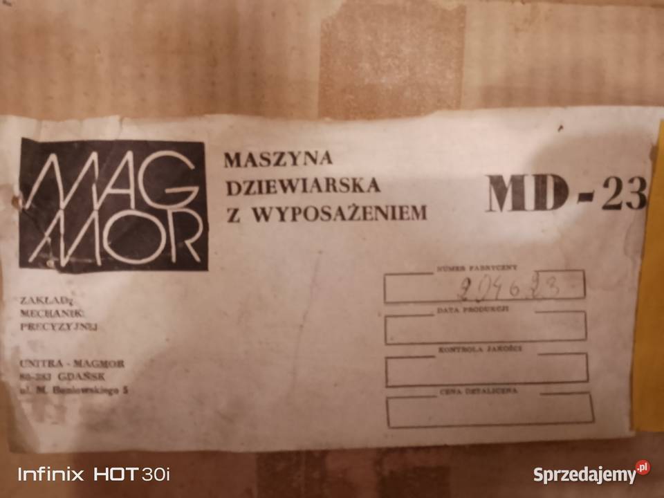 Maszyna dziewiarska domowa Moda 23 z