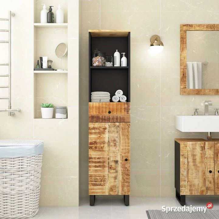 Szafka łazienkowa 38x33x160 lite drewno mango mazowieckie Warszawa