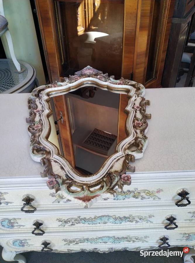 Francuska komoda Ludwik ecru z lustrem Meble Białystok