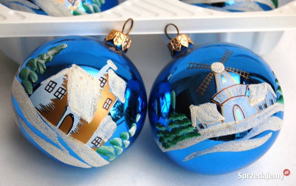 Bombki szklane choinkowe ręcznie malowane Lublin