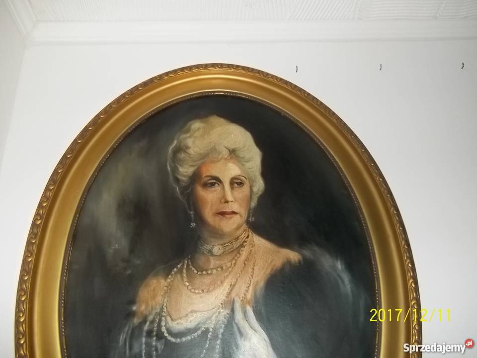 Obraz olejny Dama duży 114x80 lubelskie Lublin sprzedam