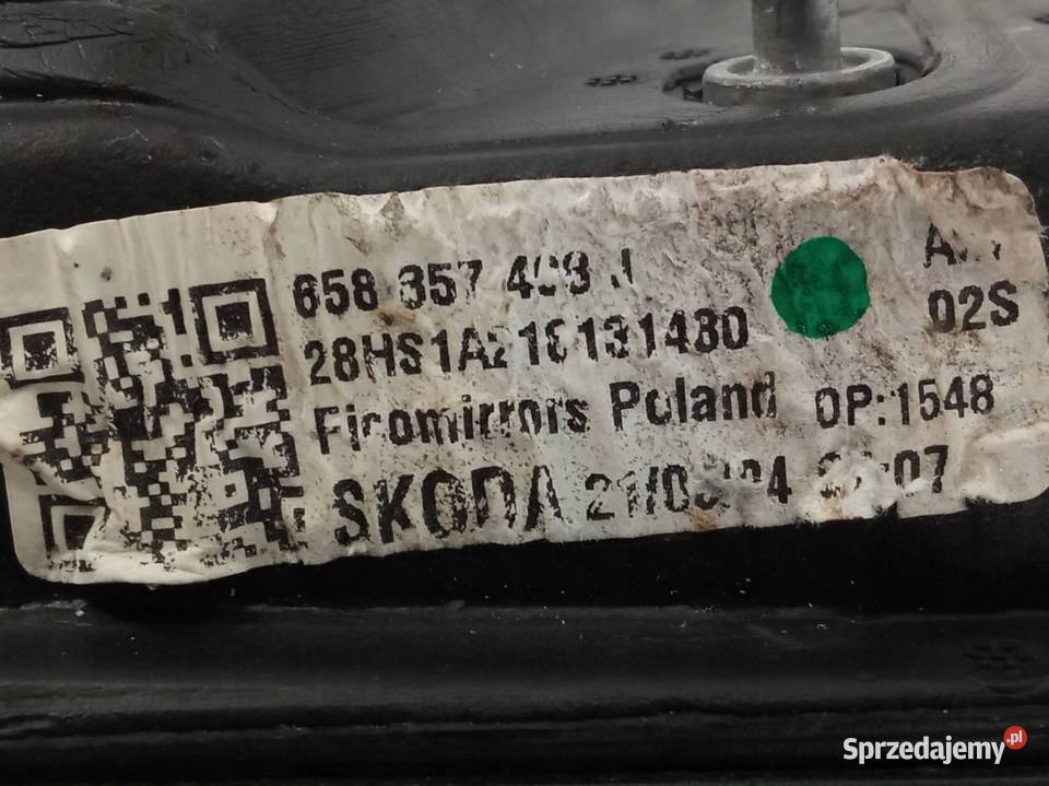 LUSTERKO PRAWE 8PIN EUROPA 85885769J Skoda Kamiq świętokrzyskie