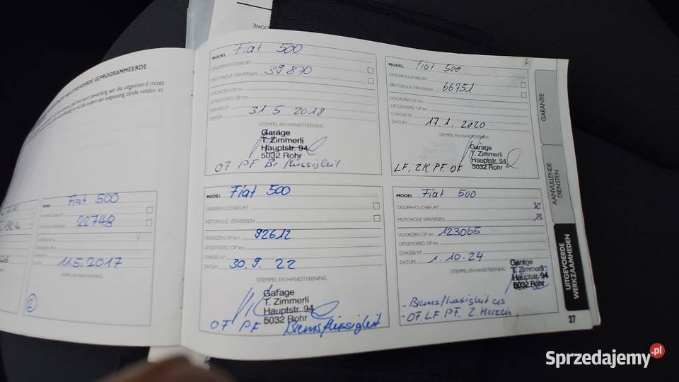 Fiat 500 10 2014r Klima 2 kpl kół Szwajcaria benzyna Lublin