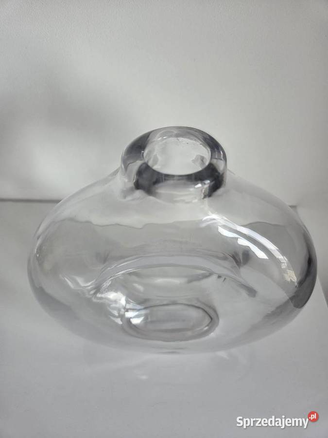 Przezroczysty szklany wazon donut małopolskie Liszki sprzedam