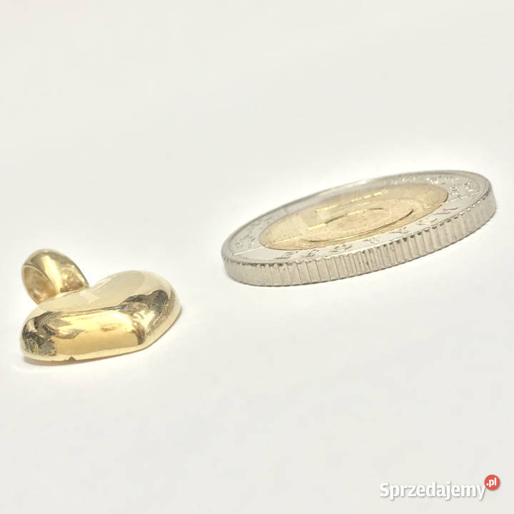 Złoty WISIOREK serduszko 585 14K litera P Warszawa