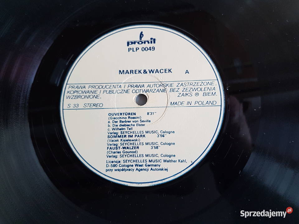 Marek Wacek płyta winylowa album dwu płytowy Poznań