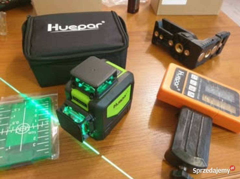 Poziomica laserowa Niwelator 2d 360 huepar Pionki