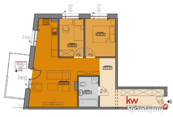 Mieszkanie na sprzedaż 6154m 3pok Wrocław 61.54m2 dolnośląskie