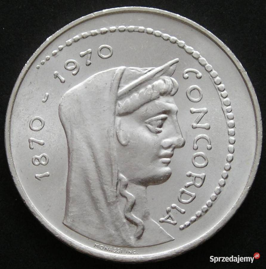 Włochy 1000 lirów 1970 SREBRO RZYM STAN 12 Łódź