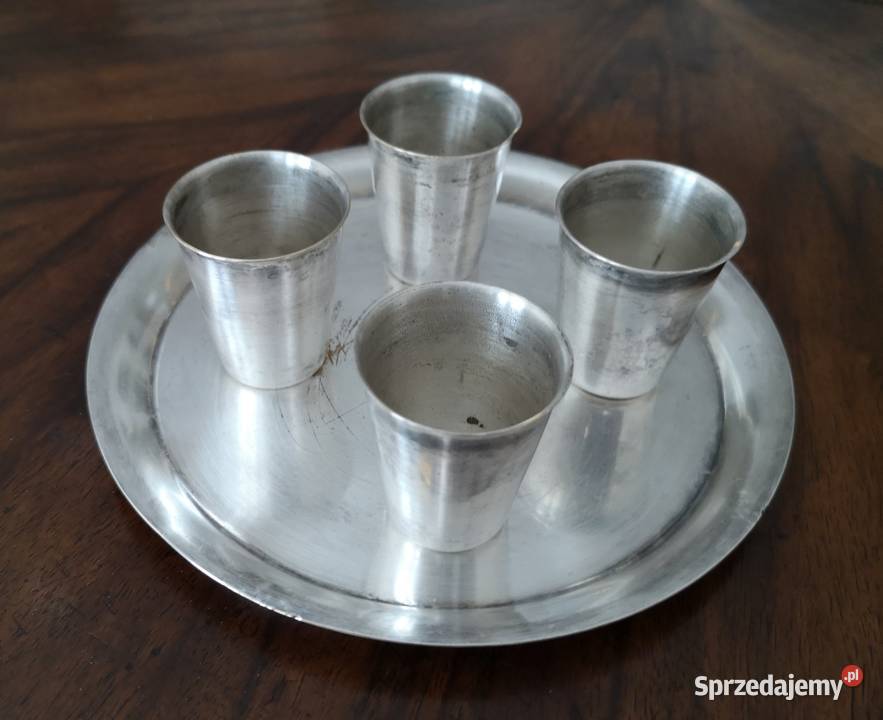 4 platerowane kieliszki do trunków mocnych z Katowice