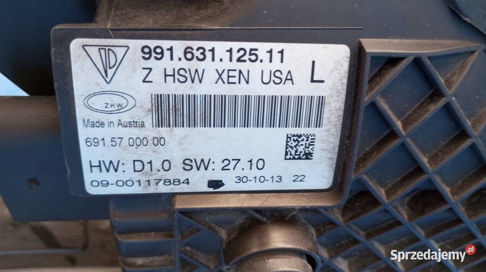IGŁA LAMPA LEWY PRZÓD EU XENON SKRĘTNY PORSCHE wielkopolskie Nowy Tomyśl sprzedam