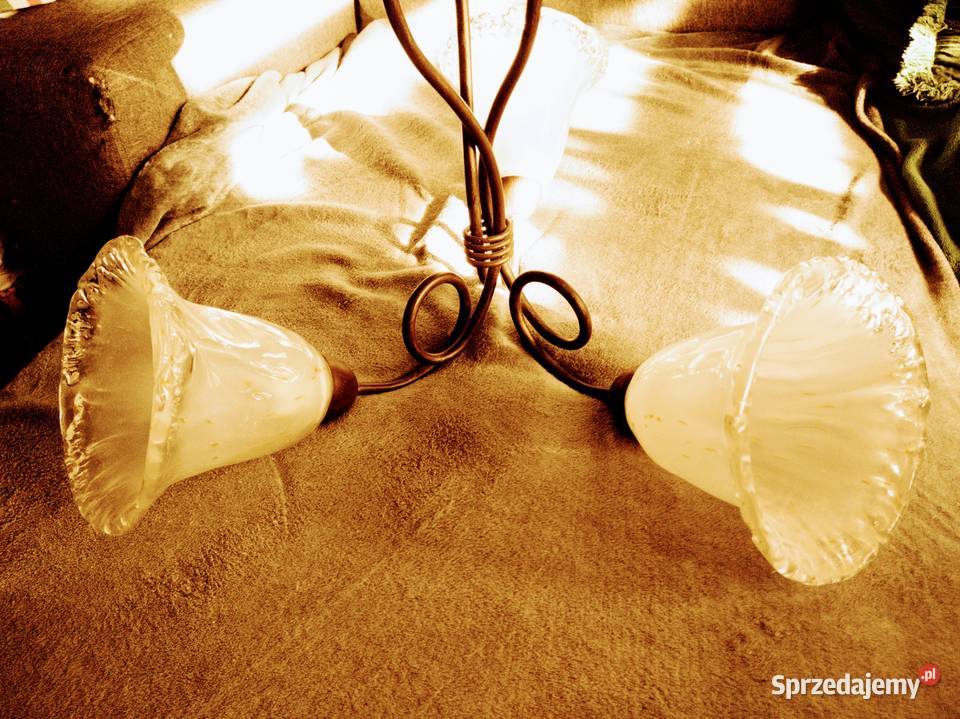 Klasyczny żyrandol szkło i metal inny kolor Oświetlenie Warszawa