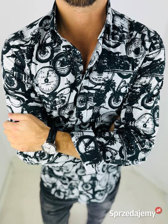 GIOVANNI PERA Koszula męska K011 Biała czarna wielkopolskie Ostrów Wielkopolski