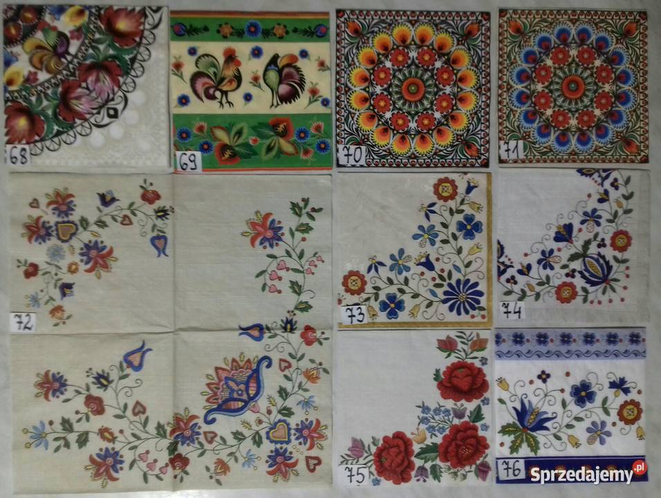 Serwetki decoupage shabby chic vintage ornamenty Laskowiec