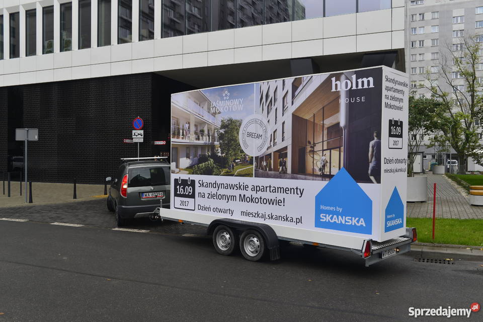 Reklama mobilna podswietlana mazowieckie Warszawa reklama