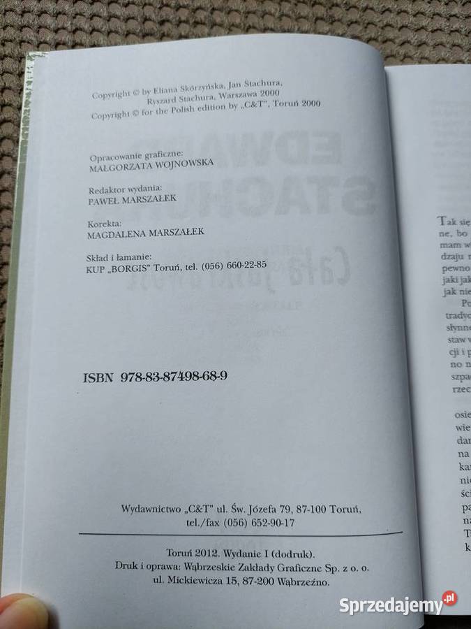 nowa Cała jaskrawość Edward Stachura twarda Kraków
