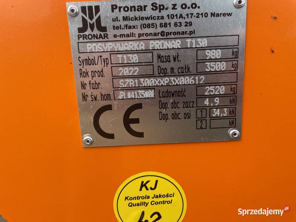 POSYPYWARKA PIASKU PRONAR T130 NOWA GWARANCJA 36 Gdańsk sprzedam