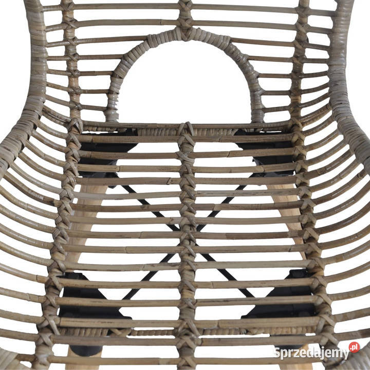 Krzesła stołowe 6 brązowe naturalny rattan Warszawa