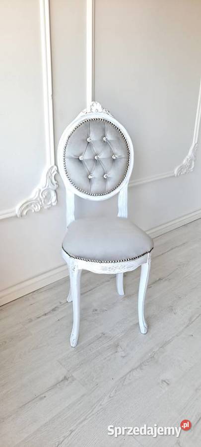 Stylowe krzesło krysztalki Schabby Chic Ludwik Szczecin