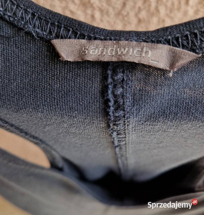 Sukienka Sandwich na ramiączkach granatowa Lublin